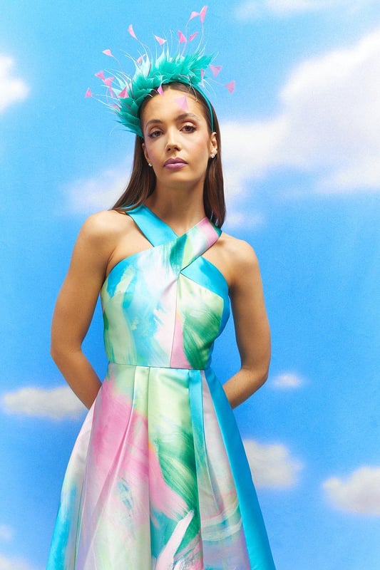安心追跡【COAST】Lisa Tan ツイルタイプリントミディドレス 安心追跡【COAST】Lisa Tan フリルスリーブミディドレス