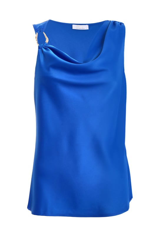 - Satin finish - Cowl neckline - One shoulder - Buckle detail - Model height: 5' 7" - Model wears uk 8 / us 4 / eur 3 - Always check the care wash label. cool hand wash with mild detergent