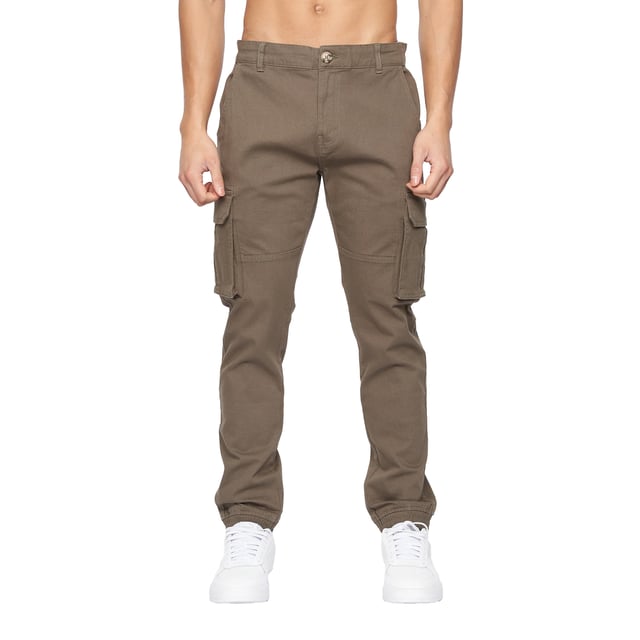 98% Cotton, 2% Elastane. Design: Plain. Fastening: Button, Zip Fly. Fabric Technology: Durable, Stretch. Belt Loops. Pockets: 2 Side Pockets, 2 Cargo Pockets, 2 Back Pockets, Flap Closure, Concealed, Buttoned. Hem: Ribbed.
