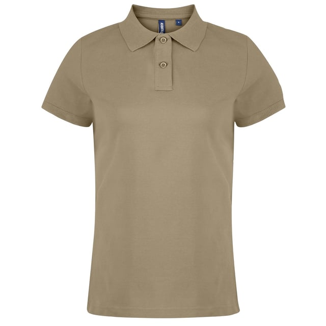 Womens classic fit polo. 2 button placket. Short sleeves. Side vents. Knitted collar and cuffs. Machine washable. Fabric: 100% Ringspun combed cotton. Heather: 85% Cotton, 15% Viscose. Charcoal: 60% Cotton, 40% Polyester Weight: 200gsm. Size: XS - 36, S - 38, M - 39, L  - 41, XL - 43.