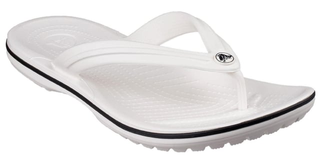 Sporty and lightweight, the Crocs Crocband Flip is a colourful flip that pairs perfectly with shorts, slacks or swimwear. Constructed of easy to clean Croslite material construction, it's ready for beach, garden... or anywhere!
- Its not always bad when the Band changes
- Introducing the newest member to our Crocband collection, the Crocs Crocband Flip
- With all the style of the original version retro sneaker stripe, but all the comfortable cool of a flips this sandal will quickly become a summer staple
- If you are looking for style and comfort, the Crocband Flip is the perfect new member of your group
- Croslite material midsole provides lightweight comfort
- TPU upper strap
- Circulation nubs on footbed stimulate blood flow
- Sporty midsole band inspired by the classic vulcanized style