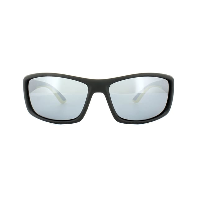 Las gafas de sol Polaroid Sport PLD 7011/S 71C ex Black Yellow Grey Silver Mirror Polarised son un elegante estilo deportivo con el clásico diseño envolvente y una montura sólida, duradera y ligera. La característica estrella son las lentes polarizadas de Polaroid que reducen el resplandor horizontal de la carretera, el agua y la nieve y ofrecen además protección 1005 UV400.