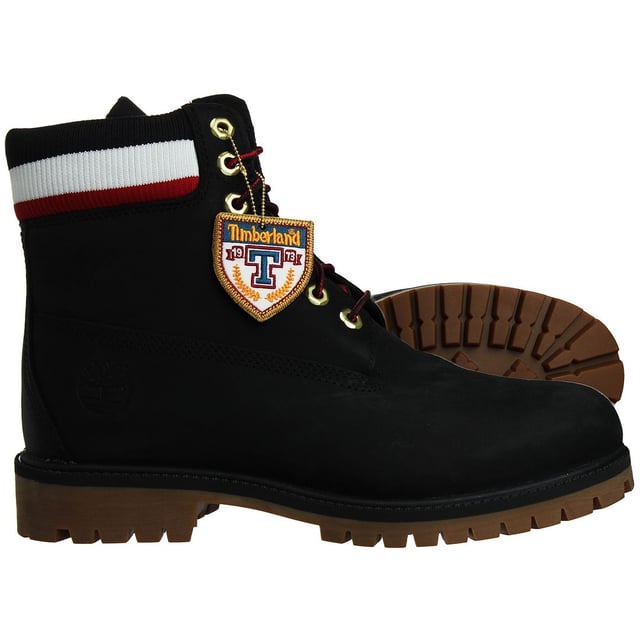 The Timberland 6-Inch Premium Heritage Men's Black Boots are a timeless and rugged choice for men who want both style and durability in their footwear. Here are the key features of these boots:

 Black Nubuck Leather:  These boots are typically crafted from premium black nubuck leather, known for its soft, velvety texture and durability. Nubuck leather offers a sleek and classic appearance.

 Classic 6-Inch Height:  These boots feature the iconic 6-inch height, providing ankle support and protection. They are versatile and suitable for various occasions, from casual outings to outdoor activities.

 Padded Collar and Tongue:  The boots come with a padded collar and tongue for added comfort, reducing the risk of chafing or discomfort during extended wear.

 Lace-Up Closure:  Typically, these boots feature a lace-up closure system with rustproof hardware, allowing you to achieve a secure and customized fit while ensuring long-lasting durability.

 Anti-Fatigue Technology:  Some Timberland boots, including the 6-Inch Premium Heritage line, come with anti-fatigue technology in the midsole. This technology provides all-day comfort and support, making them suitable for extended wear.

 Versatile Style:  These boots are designed to be versatile, making them suitable for a range of outfits and occasions, from urban adventures to outdoor pursuits.

 Timberland Branding: These boots often feature Timberland branding details, such as the iconic Timberland tree logo on the side, tongue, or heel, representing the brand's commitment to quality and style.

 Durable Rubber Outsole:  The rubber outsole offers excellent traction and grip on various surfaces, ensuring stability and safety in different environments.

In summary, the Timberland 6-Inch Premium Heritage Men's Black Boots combine style, comfort, and durability. With their premium nubuck leather construction, classic design, and cushioned support, they are a versatile addition to your wardrobe, suitable for both everyday wear and outdoor adventures. These boots represent Timberland's tradition of quality and fashion-forward designs for men's footwear.