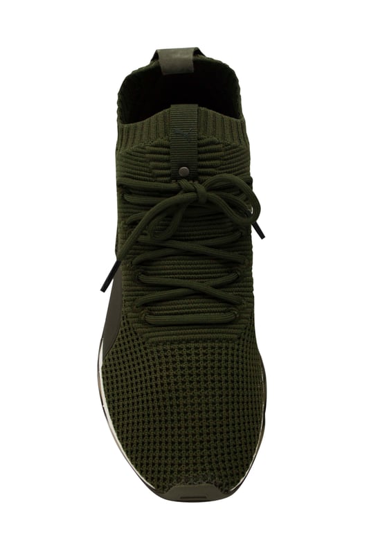 PumaCell Motion Waffle Knit Green Trainers Mens
