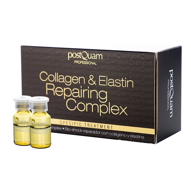 "Collageen & Elastine Herstellend Complex 12 x 3 ml
Ref. PQE05150

 
Beschrijving
Collageen & Elastine Herstellend Complex

De ideale aanvulling voor een anti-aging behandeling omdat de diep doordringende actieve ingrediënten het celmetabolisme stimuleren en de gezichtsrimpels zichtbaar helpen verminderen.

Dit product kan in een andere verpakking worden geleverd.
Inhoud
12 x 3 ml flacons
Gebruiksaanwijzing
Aanbrengen wanneer de huid een herstellende behandeling nodig heeft.
Giet de inhoud van de flacon op de handpalm en breng het in kleine dotjes aan, waarbij je je concentreert op de meest gevoelige zones.
Ingrediënten
AQUA, AQUA, PROPYLEENGLYCOL, CAMOMILA RECUTITA 10.000 GLYCERINE, AQUA, PISSEN, AMNIONVOCHT, ELASTINEAMINOZUREN, HYALURONZUUR, CELLULOSEGOM, AQUA, PROPYLEENGLYCOL, CALENDULA OFFICINALIS, PEG-40 GEHYDROGENEERDE RICINUSOLIE, 2-BROOM-2-NITROPROPAAN-1,3-DIOL, TRIETHANOLAMINE 0,300 PARFUM".