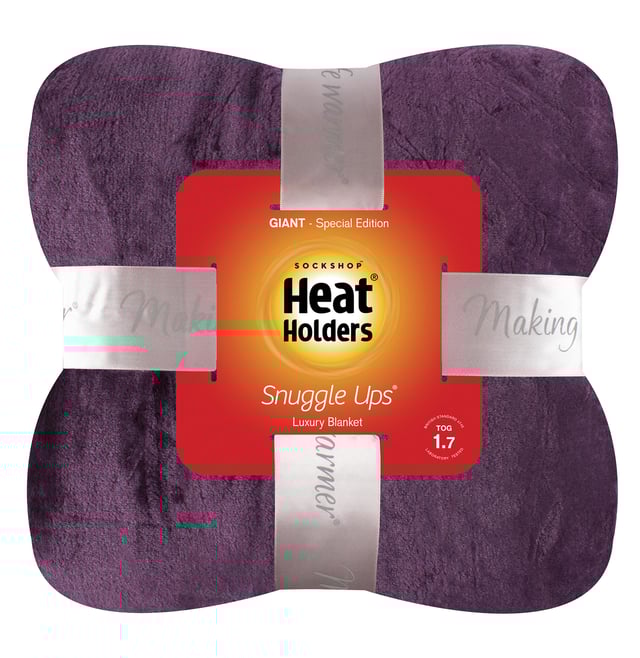 If you're looking for a luxurious blanket that's made to keep you warm, look no further. Our Heat Holders Luxury Giant Fleece Blanket is soft, fluffy, and incredibly efficient at retaining heat. Our new Giant version of the Heat Holders Thermal Blanket is made of a luxuriously soft fur-like fleece we call Heatweaver, that has been developed with the main intention of being efficient at retaining heat, which is why it has an official tog rating of 1.7 TOG. This giant version of the Heat Holders Blanket measures at 270cm X 240cm so it’s ideal for you to wrap up with your partner and unwind on those cosy lounge-around days! So, with heating costs rising, don’t get cold - get a Heat Holders Thermal Blanket! And not only does this blanket feel amazing as soon as you put it on, it will stay that way for years to come due to its machine washability, so there’s no need to worry about stains or odours ruining its softness. These blankets are made from 100% Polyester and are available in 4 classic colours: Antique Silver, Cranberry, Moon Rock & WInter Fawn. They measure at 270cm X 240cm and are Machine Washable.