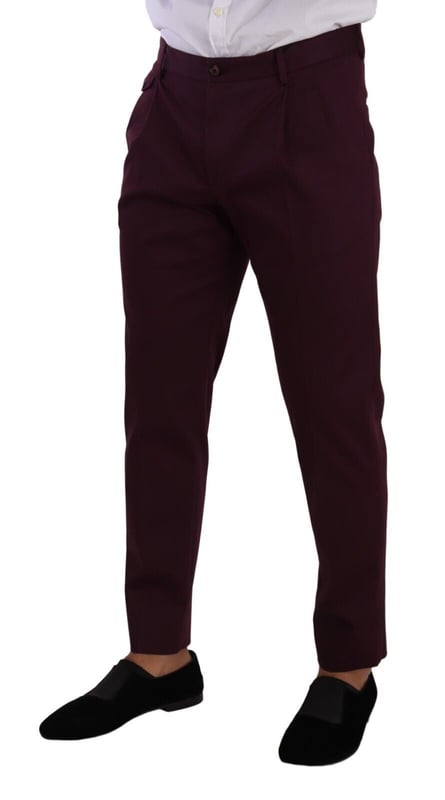 Pantalones para hombre Dolce & Gabbana 100% auténticos  
Confeccionados en algodón elástico  
Corte regular  
Cierre con cremallera y botón  
Detalles del logo  
Hecho en Italia  
Material: 97% algodón 3% elastano  