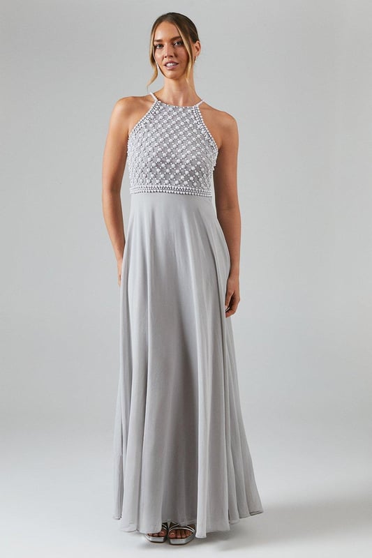 THEREDTHREAD☆S oval pleats dress☆グレー THEREDTHREAD / ザレッドスレッド】S oval pleats dress
