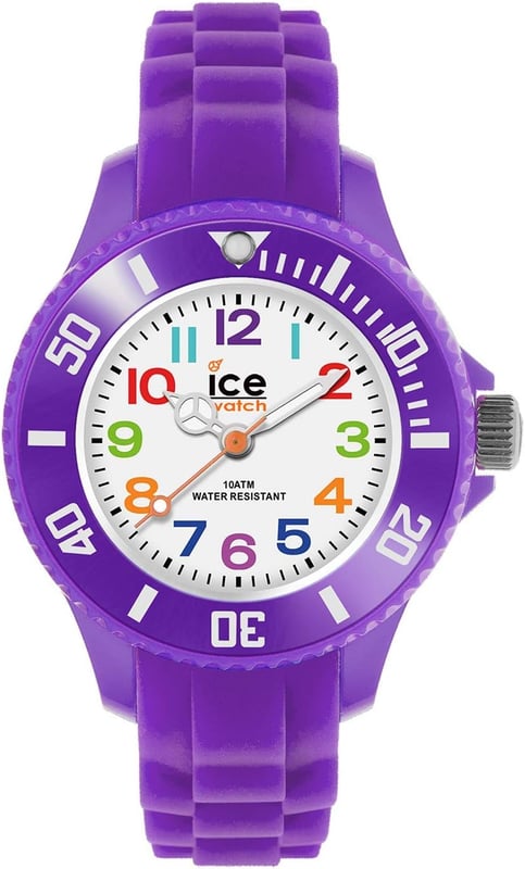 This Ice Watch Ice Mini - Purple Analogue Watch for Child is the perfect timepiece to wear or to gift. It's Purple 28 mm Round case combined with the comfortable Purple Silicone watch band will ensure you enjoy this stunning timepiece without any compromise. Operated by a high quality Quartz movement and water resistant to 10 bars, your watch will keep ticking. This watch with a super soft silicone strap, will add a flash of vibrant style to all your outfits! This Analogue watch has a function: Luminous Hands High quality 12 cm length and 19 mm width Purple Silicone strap with a Buckle Case diameter: 28 mm,case thickness: 10 mm, case colour: Purple and dial colour: White
