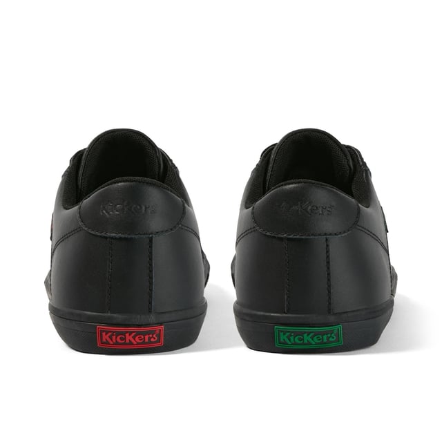 Kickers Kody Low Profile Trainers Junior - Perfect for school, these low profile trainers have been crafted with a durable construction to the upper boasting a staple black colurway with tone-on-tone stitching for a clean finish. Set upon a black rubber sole, this pair offer a tonal full lace fastening to the upper for a secure fit and are complete with the Kickers logo tag adorned to the lateral sides and heel counter.
