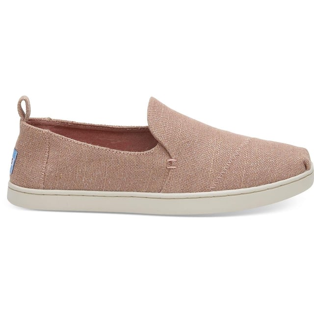 Rose gold metallic woven women's deconstructed alpargatas top