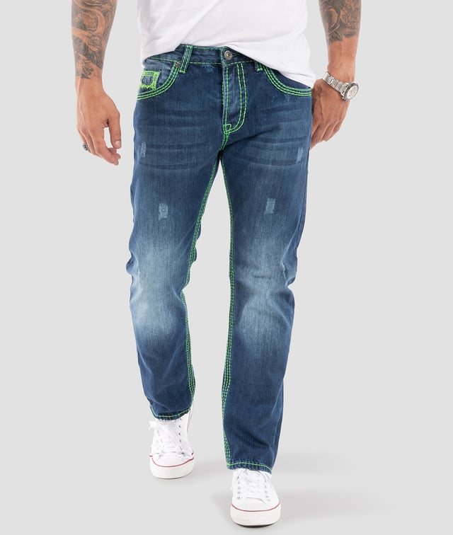 Ein Klassiker für Arbeitsalltag, Freizeit und Urlaub ist die Grey Jeans im Regular Fit! Viele unserer hell- bis dunkelgraue Herren Jeans gefallen mit coolen Waschungen im Used-Look. Die lässig sitzenden Hosen verfügen über gerade geschnittene Beine, das