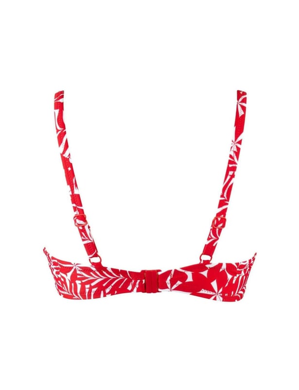 The fabulous Fiesta range, by Pour Moi is definitely one to have this summer. Offering a comfortable and contemporary fit and feel, this fabulous bikini top embraces a popular sweetheart design, with a scoop neckline, to showcase a flattering cleavage. In addition, the top is underwired for excellent support and uplift, Padded for great shape. This bikini top features flattering tie detailing to compliment the bust. Securing at the rear with a plastic clasp finished with 2 straps this bikini top looks fantastic when paired with matching coordinates from the Fiesta range.  On trend sweetheart design, Underwired for support and uplift, Padded for great shape, Plastic snap back fastening, Matching coordinates available, Composition:- 80% Polyamide | 20% Elastane, Listed in UK sizes.   Padded Bikini Top