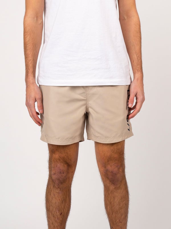 Get poolside-ready with this pair of swim shorts from LUKE. Cut from a quick-drying polyester, they feature a comfy drawcord waist and essential side entry pocket. They are complete with a contrast LUKE 1977 print down the left leg.
