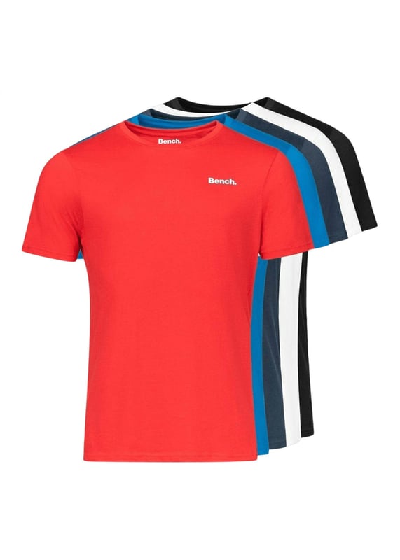 This 5 pack cotton 'Noah' T-Shirt set from Bench features versatile crew neck T-Shirts with the classic Bench logo on the chest. These T-Shirts are an everyday essential, style them with jeans or joggers.