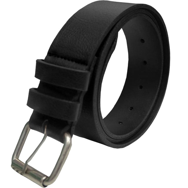 These Designer Kruze Belts Feature a Shiny Silver Brushed Buckle and Loop. High Quality Thick Chunky Belts for Jeans 1.5'' Wide. Size from M (32" - 36")  waist to 5XL (56" - 60") waist