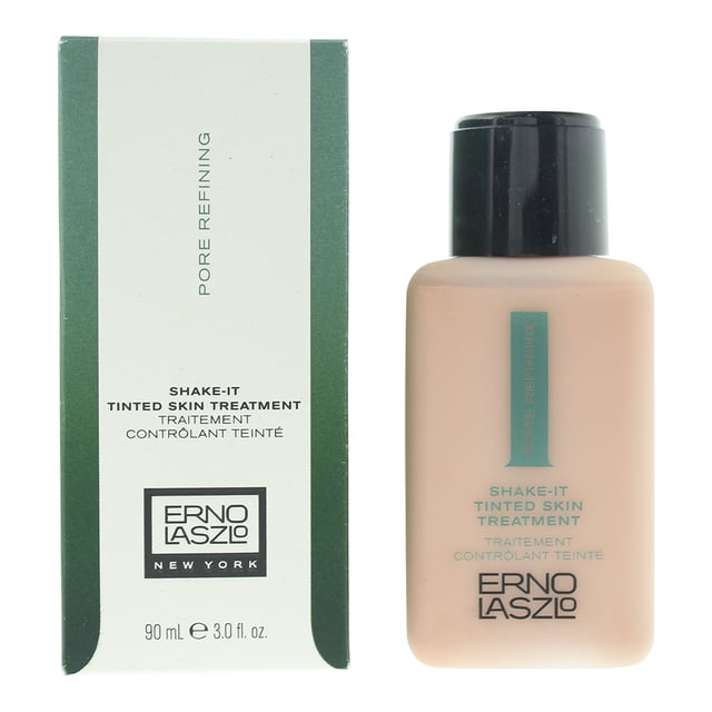 Erno Laszlo Shake-It Tinted Skin Medium Treatment is a revolutionary formula with 80% liquid actives and 20% powdered pigment to enhance your natural beauty. Designed to even out skin tone, minimizing the look of pores and control oil, it delivers a lightweight, natural matte finish. Perfect for achieving a beautifully balanced complexion while keeping your skin fresh and shine-free throughout the day.