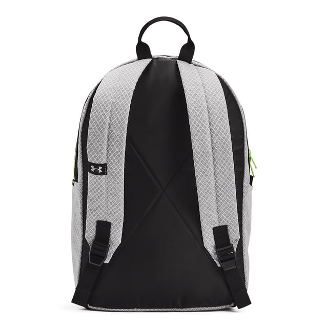 UA Storm technology delivers an element-battling  highly water-resistant & stain-resistant finish- Laptop sleeve holds up to 15 inch MacBook Pro® or similarly sized laptop- Padded back panel & shoulder straps for added comfort- Ultra-durable & lightweight ripstop body fabric with reflective trims- Large  zippered valuables pocket at the front & side water bottle pocket- Top grab handle- Jacquard wordmark webbing across top- Style #: 1364187- Dimensions When Full: 11.8 inchW x 5 inchH x 17.7 inchL- Volume: 25L- 100% Polyester- Imported
