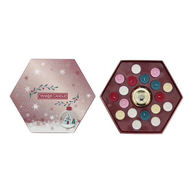 Yankee Candle 18 Tea Lights & Candle Holder Gift Set
