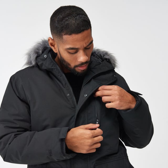 Men's salinger ii waterproof insulated best sale fur trimmed hooded parka jacket black