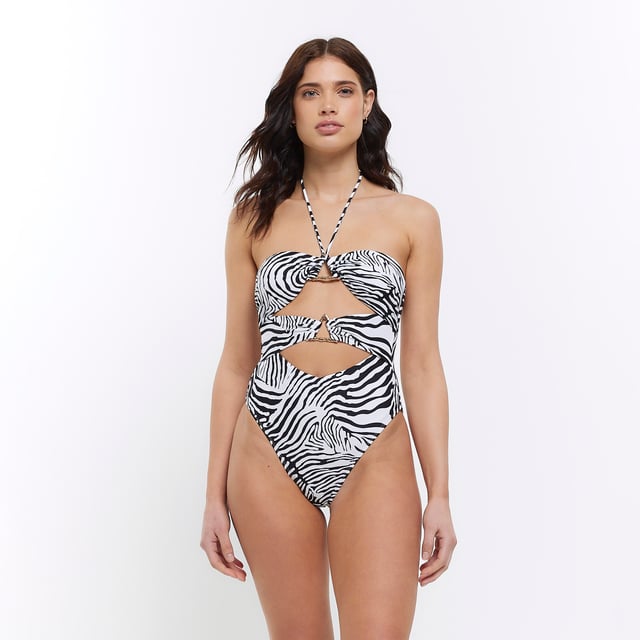 Animal print, Tie up design, Cut out design, Bandeau shape