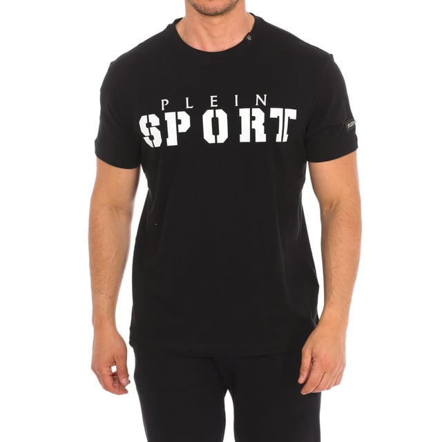 Plein Sport short sleeve t-shirt.
 Round neckline with ribbed finish.
 Brand print on the front.
 Claw print on the back side.
 Brand insignia on one sleeve.
 Seams seen in tone.
 Composition: 100% cotton
 Care:
Wash at maximum temperature 30º.
 Iron at medium temperature.
 Do not use dryer.
 Do not use bleach.
 Do not dry clean.