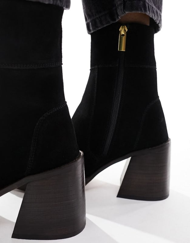 Asos black suede boots new arrivals