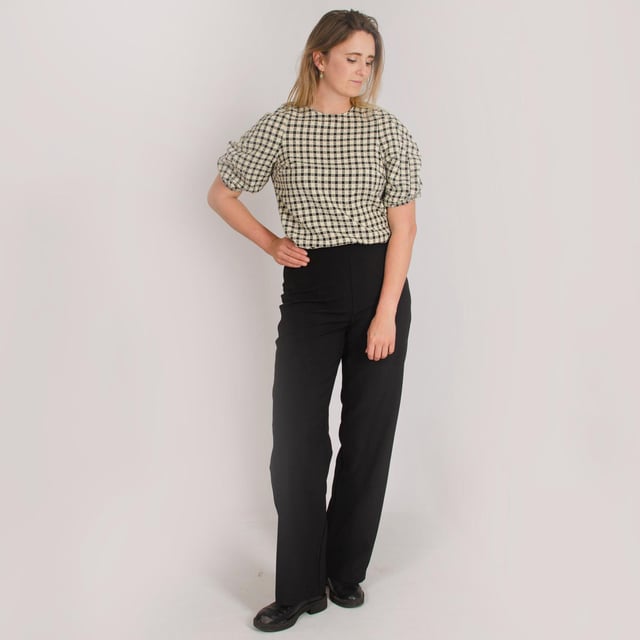 Yellow Full Puff Sleeves Top