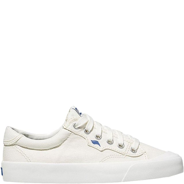 Keds Women's Crew Kick 75 Canvas White Shoes with Cushioned Footbed