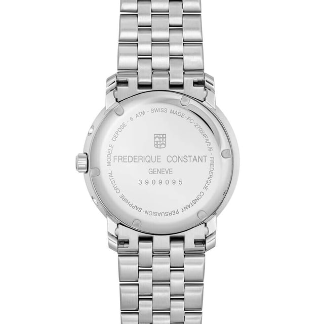 This Frédérique Constant Classics Index Business Timer Multi Dial Watch for Men is the perfect timepiece to wear or to gift. It's Silver 40 mm Round case combined with the comfortable Silver Stainless steel watch band will ensure you enjoy this stunning timepiece without any compromise. Operated by a high quality Quartz movement and water resistant to 5 bars, your watch will keep ticking. This high quality watch comes with classic colours will go great with any outfit . It enables you to easily spice up a normal outfit and add style to your life. This Multi Dial watch has a calendar function: Day-Date, Swiss Made and Moonphase High quality 21 cm length and 22 mm width Silver Stainless steel strap with a Deployment clasp Case diameter: 40 mm,case thickness: 10 mm, case colour: Silver and dial colour: Blue