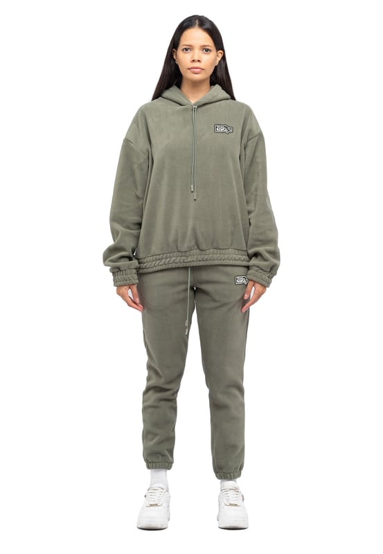 Tom Barron Damen-Fleece-Trainingsanzug mit Abzeichen