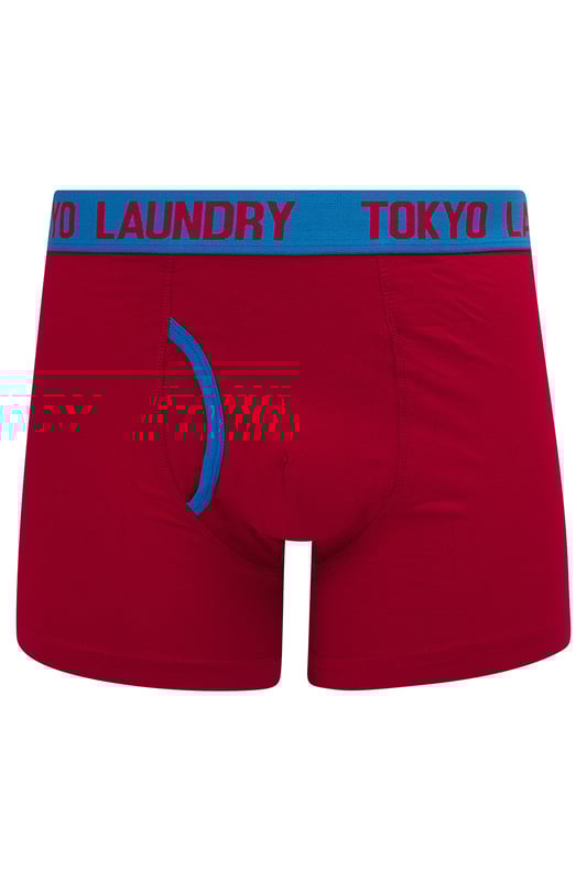 Indulge in everyday comfort with this 6-pack of boxers from Tokyo Laundry. Made from cotton-rich and stretch fabric, these boxers offer a soft and breathable feel. The plush woven waistband provides a secure fit, while the bright colours and slogan waistband adds a dash of style to your everyday essentials. Upgrade your underwear collection now!