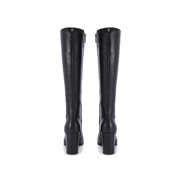 carvela polished flat knee boots