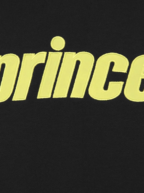For comfort and style when warming up for practice, or just to throw over their favorite tee for a sporty look they can wear all day. This Prince Off Court Stance Hoodie in black will be their favourite. This pullover in black has contrast yellow for a pop of colour, made of 60% cotton & 40% polyester with an attached hood and Prince Logo on the sleeves. Before washing make sure to turn the hoodie inside out to protect the logo.