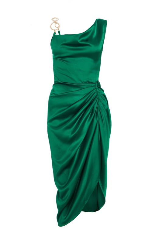 green emerald velvet dress Palma Low Back Strappy Maxi Dress Emerald Selfie Leslie