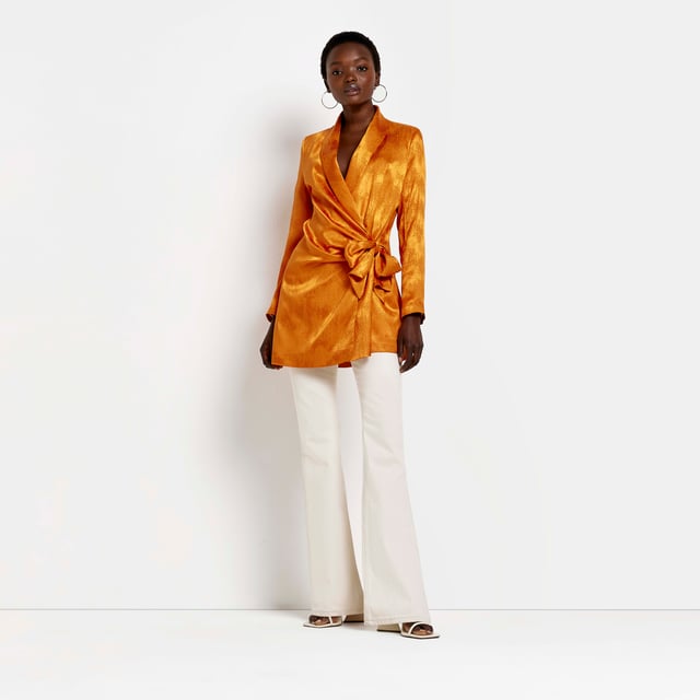 River island hotsell mustard blazer