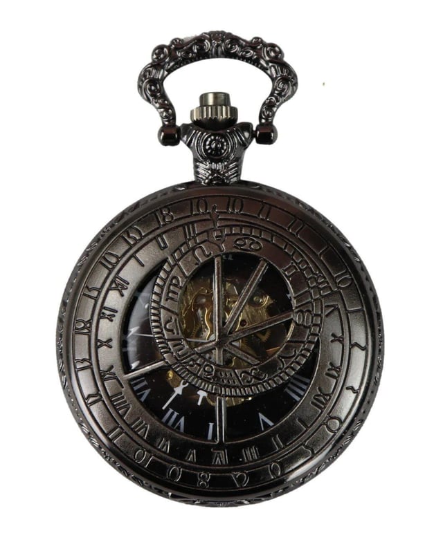 Automatisch zakhorloge Mechanisch Peaky Blinders Vintage Double Hunter Automatisch vintage retro klassiek zakhorloge Mechanisch bediend (GEEN BATTERIJEN NODIG!) Wordt compleet geleverd met fluwelen zakje