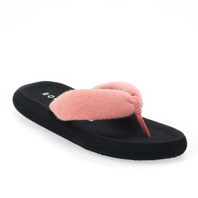 Chanclas de mujer Rocket Dog Sunset Puff en durazno. - Correas de toalla de felpa amarilla. - Cierre de fácil colocación. - Plantilla de EVA negra. - Marca impresa. - Plantilla acolchada. - Suela sintética. - Ref: SUNSETPUFF