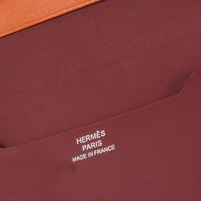 Hermes Womens Vintage Manhattan Card Case Orange Calf Leather - One Size | Hermes Sale | Discount Designer Brands