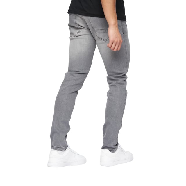 98% Cotton, 2% Elastane. Fabric: Twill. Design: Plain. Pockets: 2 Side Pockets, 2 Back Pockets, 1 Coin Pocket. Fastening: Button, Zip Fly. Fit: Slim. Branded Buttons.