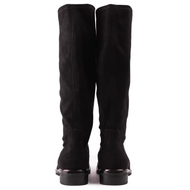 caprice knee length black boots