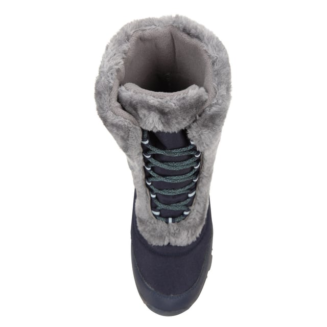 Upper: Synthetic, Textile. Lining: Isotherm, Textile, Thinsulate. Insole: Synthetic. Outsole: Rubber, Synthetic. Fabric Technology: Durable, DWR Finish, Flexible, Isotherm, Lightweight, Snowproof, Thermal Tested -20c, Water Repellent, Water Resistant, Waterproof. Flat. Cut: Mid Cut. Trim: Faux Fur. Design: Plain. Toe Style: Round. Fastening: Lace Up, Slip-In.