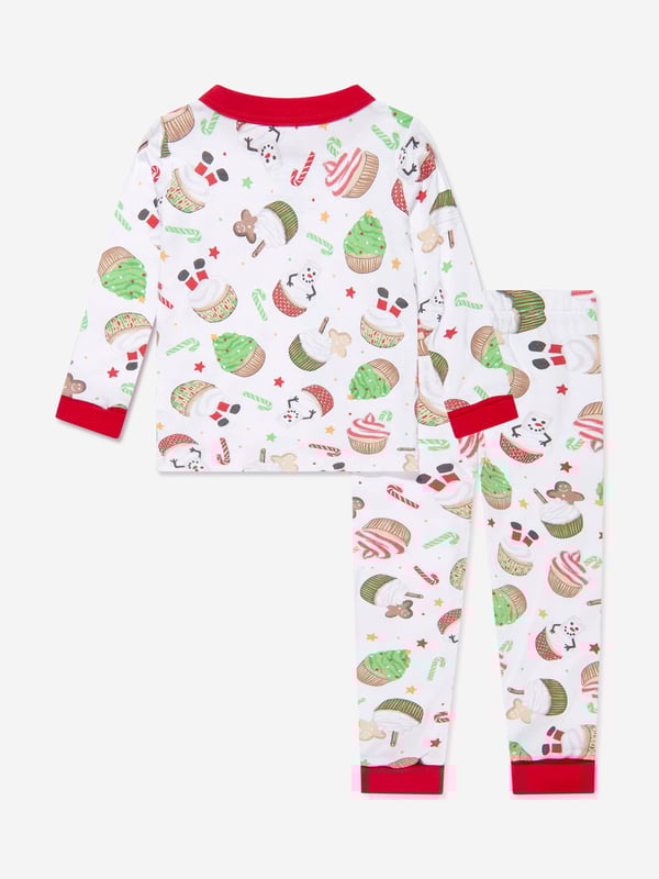 Introducing the Kids Festive Cupcakes Long Pyjamas by Magnolia Baby! A delightful addition to any unisex wardrobe, it's perfect for Christmas. Key features include: Festive Design: With a whiff of joyous festivities, the Cupcake pattern makes a fun, stylish statement. Luxurious Comfort: Crafted using superior materials for utmost softness &amp; comfort, ensuring sound sleep. Wardrobe Wonder: A vibrant splash of Red, this piece revitalises your kid‚ nightwear collection. Don't wait ‚ order today for standout style!