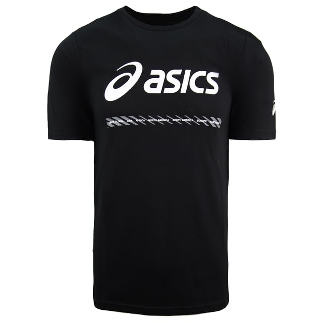 Asics black t shirt store