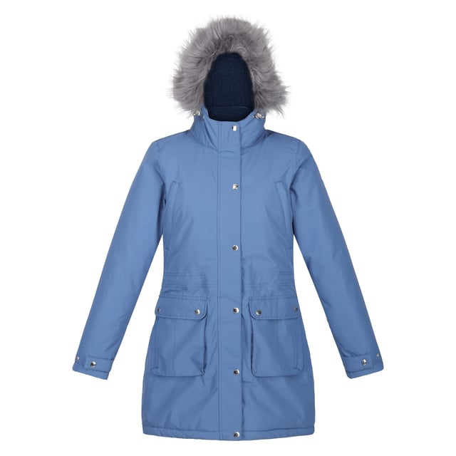 Material: 100% Polyester. Design: Plain. Battery Powered Heating System, Branded Tab, Insulated, Smartphone Charging, Taped Seams. Fabric Technology: Breathable, Isotex 5000, Thermo-Guard, Waterproof. Cuff: Adjustable. Neckline: Hooded. Sleeve-Type: Long-Sleeved. Hood Features: Adjustable, Faux Fur Trim, Lined. Pockets: 2 Chest Pockets, 2 Lower Pockets. Fastening: Full Zip, Popper. Please Note: Battery Pack Not Included.