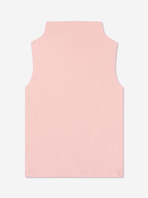 Dream big and feel fab with this girls pink sleeveless knit top from AY by Ayla. The stylish and dramatic piece offers a chic comfort in casual form. Soft and stretchy for free and easy movement, the piece is paired with the label's woven skirt or combats for a cool coordinated look. Sleeveless Design High Neck