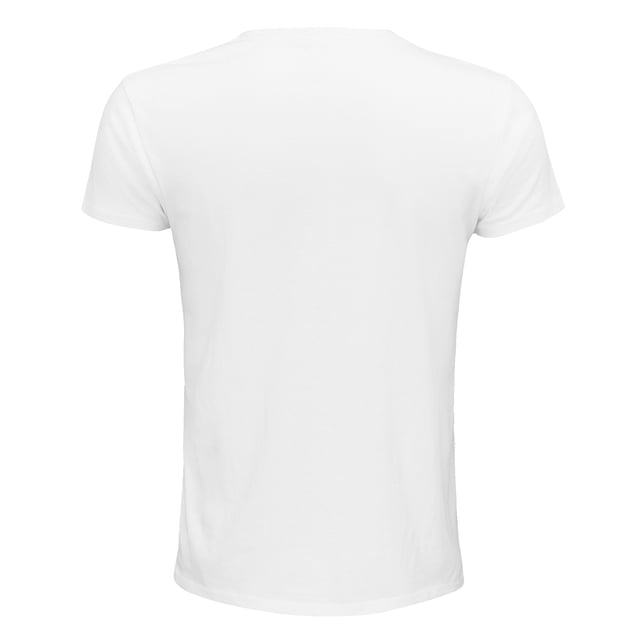 100% Bio-Baumwolle. Design: Unifarben. Passform: Schlauchförmig. Gerippter Kragen, Doppelnadel-Stich, Größenetikett ohne Markennamen. GSM (Gramm pro Quadratmeter): 140. Rundhalsausschnitt. Sicherheitsstandards: OCS100 zertifiziert, Oeko-Tex Standard 100 zertifiziert. kurzärmlig.