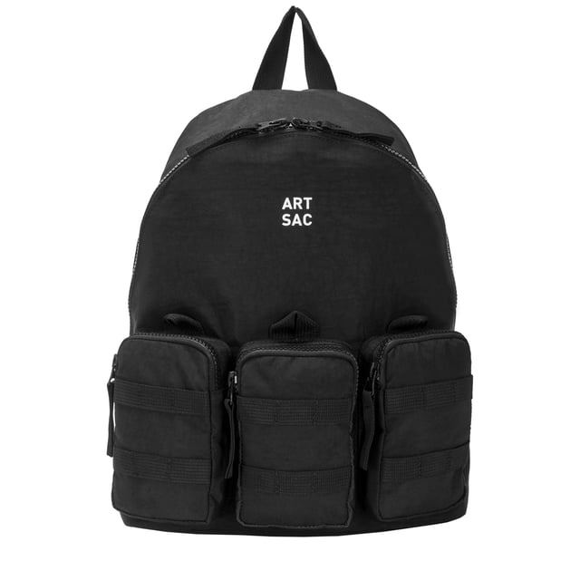 Our medium-sized backpack made in our Contore nylon fabric. This lightweight backpack has plenty of internal space as well as a unique triple-pocket design and internal laptop sleeve (fits 13 inch Macbook Pro). It's stylish design is discreet and adaptable enough to style with any outfit. The perfect bag for your every day commute or casual day-trip. Features: , Water Resistant Contore nylon fabric, 13 inch padded laptop sleeve, Zip top opening to main compartment, Triple front zip pocket with webbing loops, Internal zip pocket for smaller valuables, 2 Internal mobile phone slip pockets - Fits normal and plus size smart phones, 3 Internal pen slip pockets, ARTSAC seal of approval rubberised patch logo, Ergonomic contoured back panel, Adjustable padded backpack straps, Top grab handle, Medium model Style Ref: 52001 BLACK