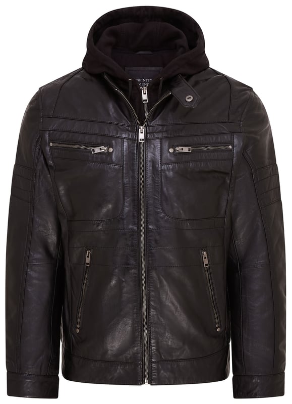 Una actualización moderna de la clásica chaqueta de motociclista, esta pieza combina estilo y funcionalidad. Confeccionada en cuero Nappa ultra suave, presenta detalles acolchados en los hombros y la parte superior del pecho para una apariencia elegante y contemporánea. Diseñada con versatilidad en mente, viene con un forro polar extraíble y una capucha ajustable, lo que la hace adecuada para todas las estaciones. Con cuatro bolsillos exteriores con cremallera para un almacenamiento seguro y dos bolsillos interiores adicionales, esta chaqueta es práctica y elegante. Ya sea para una salida informal o para usar en capas para el clima más frío, es fácil ver por qué esta chaqueta es una de las favoritas actuales. 100% cuero Nappa ultra suave de primera calidad Forro polar extraíble y capucha ajustable para usar en todas las estaciones Detalles acolchados en los hombros y la parte superior del pecho para un estilo adicional Cuatro bolsillos exteriores con cremallera para un almacenamiento seguro Dos bolsillos interiores para mayor comodidad Versión elegante y moderna de la clásica chaqueta de motociclista