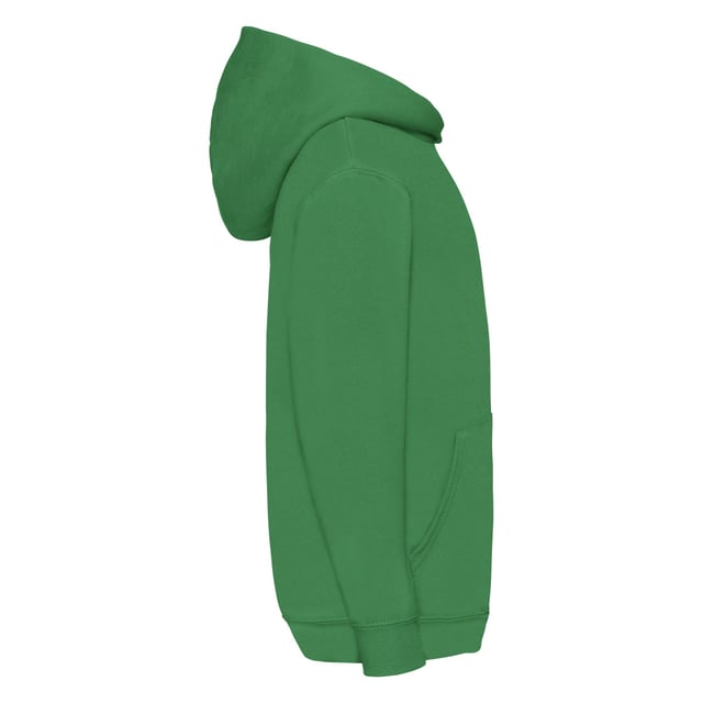 Enkele jersey nekband voor comfort. Capuchon van dubbele stof zonder trekkoord, in overeenstemming met de Europese kinderkledingwetgeving. Zak aan de voorkant. Taille- en manchetrib van katoen / elastaan ​​voor vormbehoud. Ook beschikbaar in heren maten code 62208 en in dames maten code 62038. Gewicht: 280/m². Stof: 80% katoen Belcoro® garen 20% polyester.